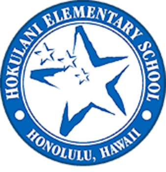 Hokulani Elementary School logo, a star with birds and water.